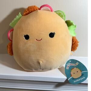 Squishmallows Amberjack Taco Plush w/ Tag Jazwares Kellytoy Food Stuffed Toy